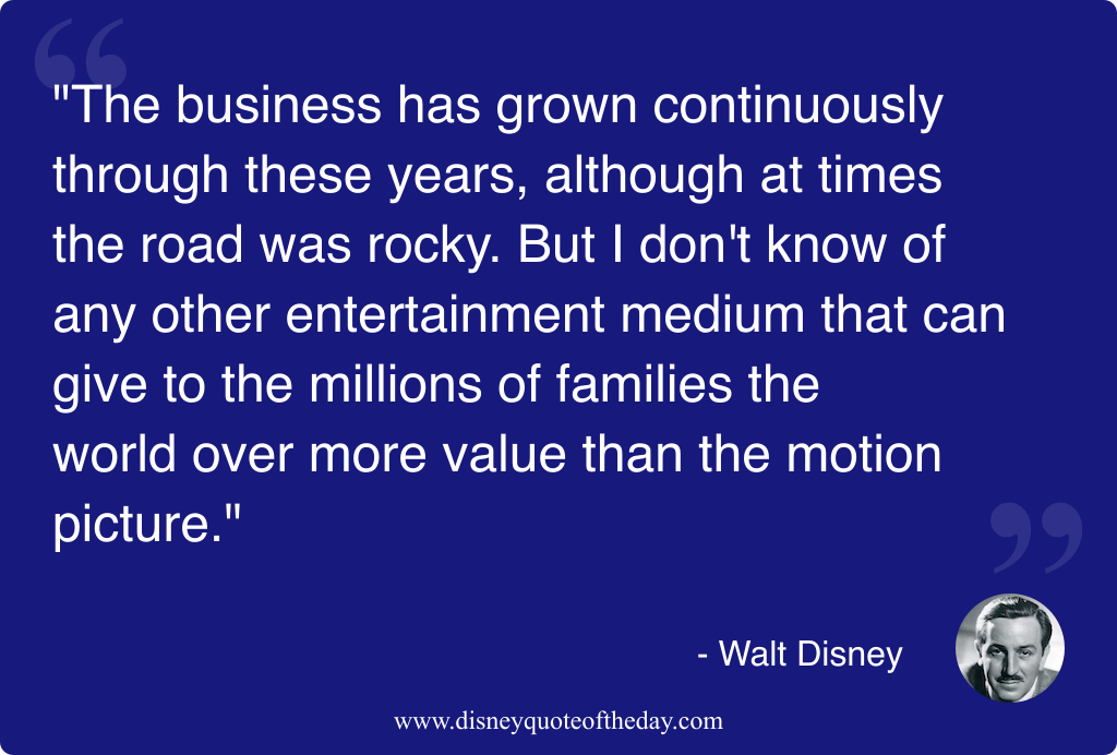 Quote by Walt Disney, "The business has grown continuously..."