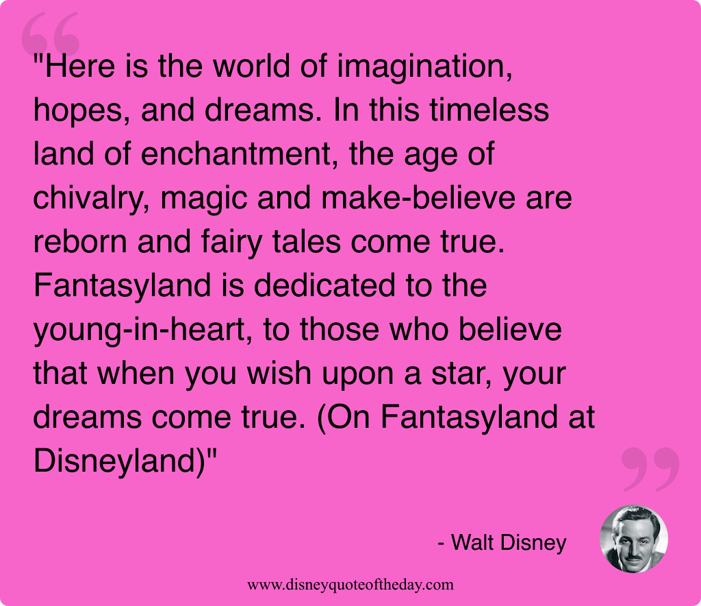 Quote by Walt Disney, "Here is the world of..."
