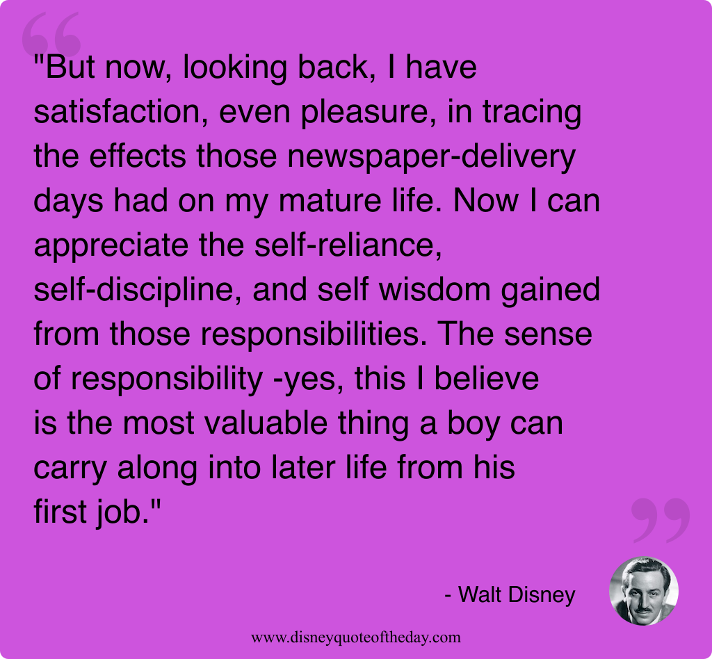 Quote by Walt Disney, "But now looking back I..."